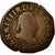 Moneta, Francja, Double Tournois, 1589, Rouen, VF(20-25), Miedź, Duplessy:1152
