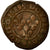 Moneta, Francja, Double Tournois, 1589, Rouen, VF(20-25), Miedź, Duplessy:1152