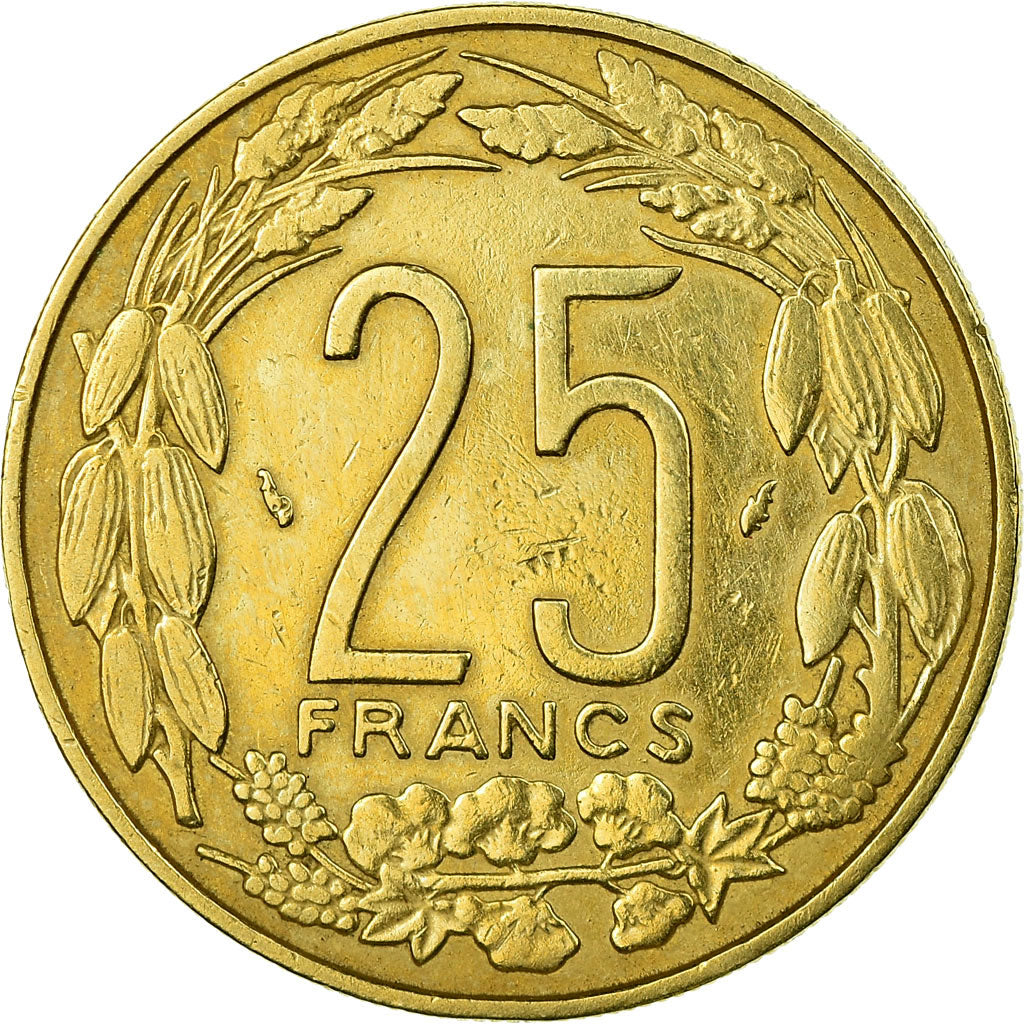 Coin, Central African States, 25 Francs, 1975, Paris, EF(40-45)