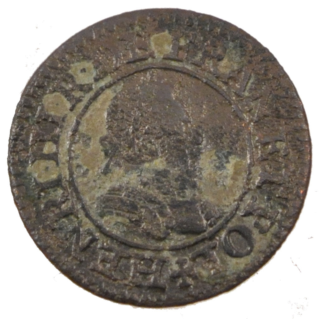 FRANCE, Denier Tournois, Paris, F(12-15), Copper, Duplessy #1153, 1.24