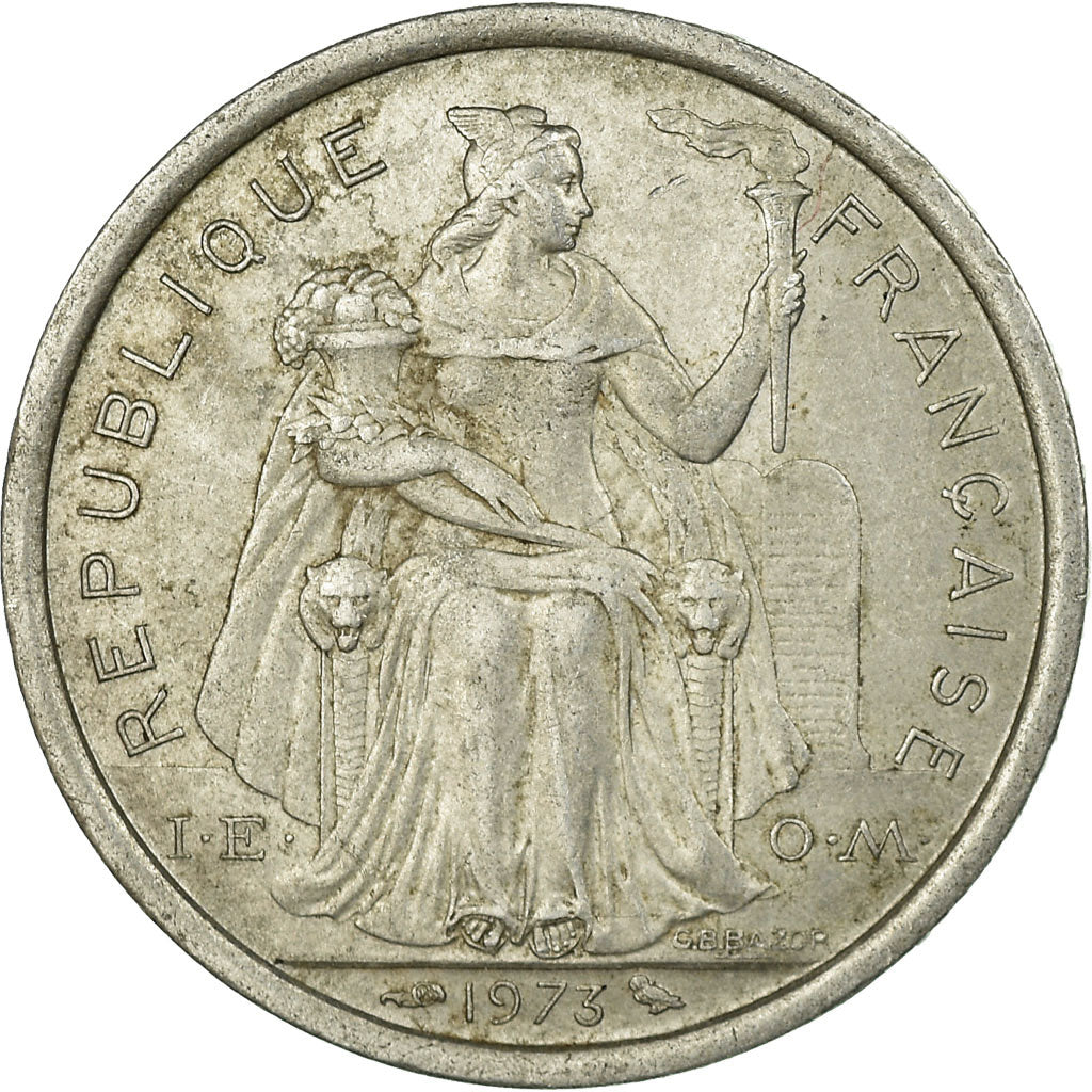 Münze, Neukaledonien, 2 Francs, 1973, Paris, SS, Aluminium, KM:14