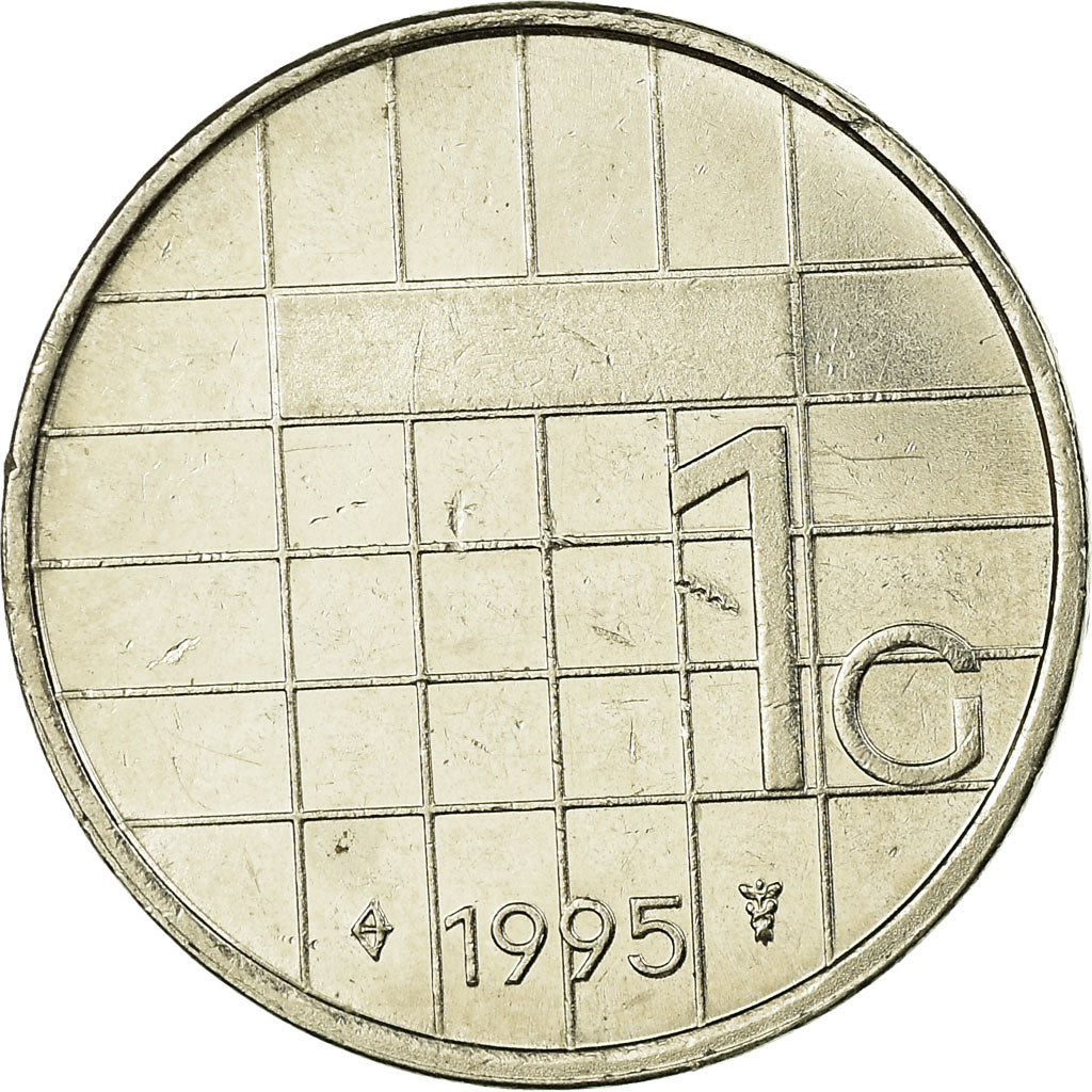 Moeda, Países Baixos, Beatrix, Gulden, 1995, EF(40-45), Níquel, KM:205