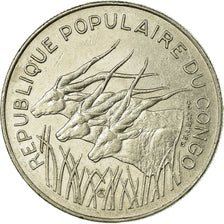 Coin, Congo Republic, 100 Francs, 1985, Paris, EF(40-45), Nickel, KM:2