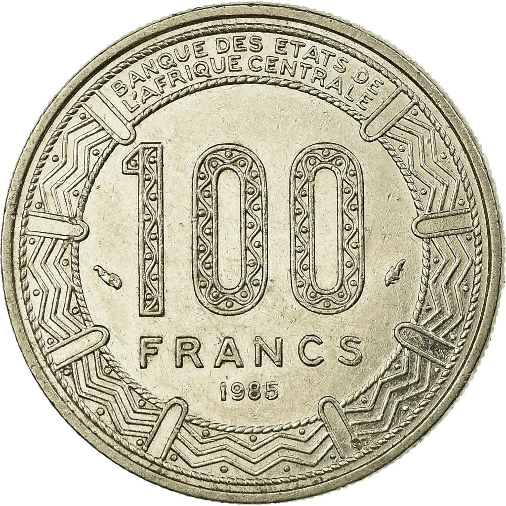 Coin, Congo Republic, 100 Francs, 1985, Paris, EF(40-45), Nickel, KM:2