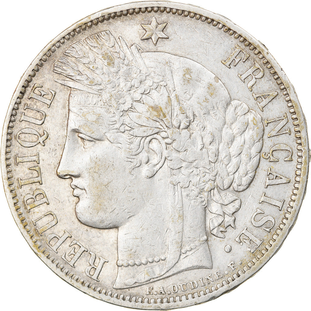 Coin, France, Cérès, 5 Francs, 1870, Paris, EF(40-45), Silver, KM:819