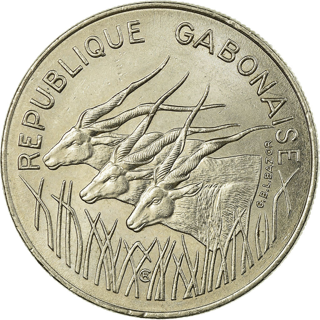 Coin, Gabon, 100 Francs, 1977, Paris, EF(40-45), Nickel, KM:13