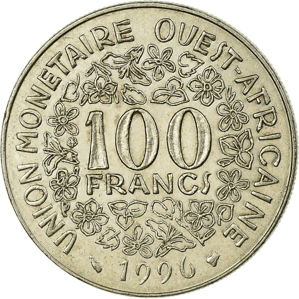 Coin, West African States, 100 Francs, 1996, EF(40-45), Nickel, KM:4