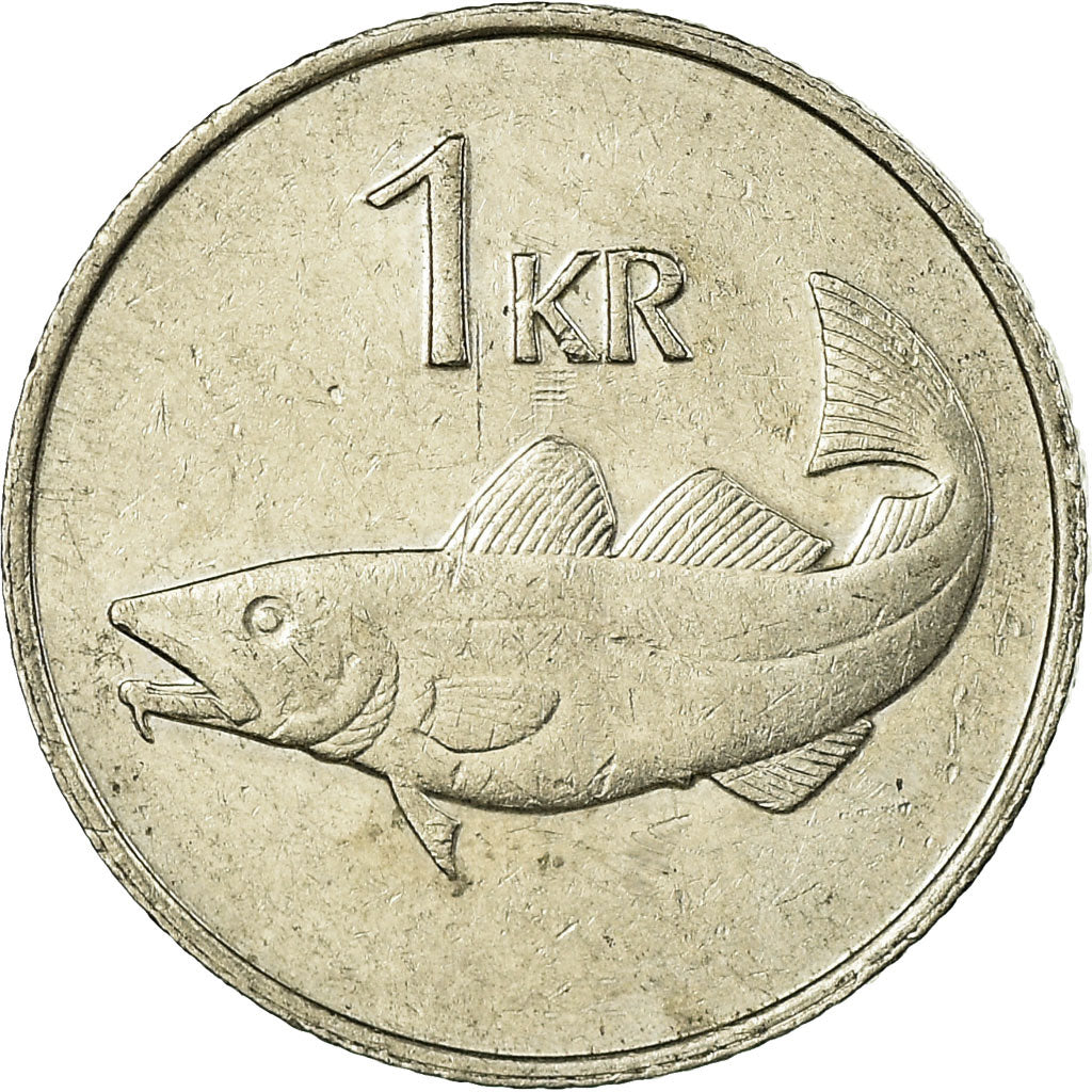 Moneda, Islandia, Krona, 1981, MBC, Cobre - níquel, KM:27