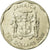 Moeda, Jamaica, Elizabeth II, 10 Dollars, 2008, EF(40-45), Aço Niquelado