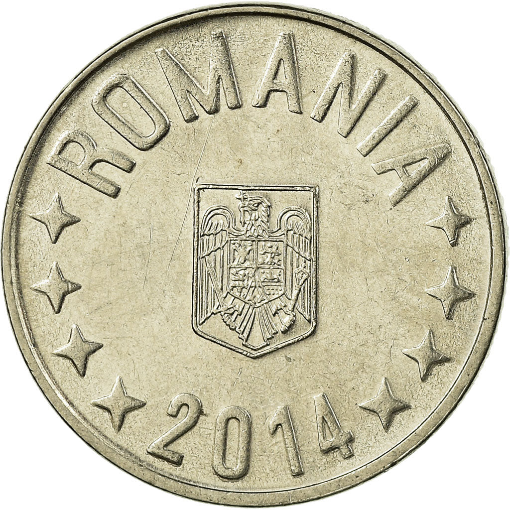 Coin, Romania, 10 Bani, 2014, EF(40-45), Nickel plated steel