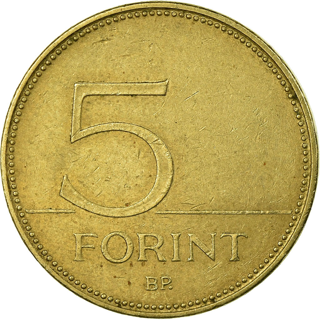Munten, Hongarije, 5 Forint, 1997, Budapest, ZF, Nickel-brass, KM:694