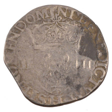 FRANCE, Quart Ecu, 1581, La Rochelle, F(12-15), Silver, Duplessy #1133, 9.37