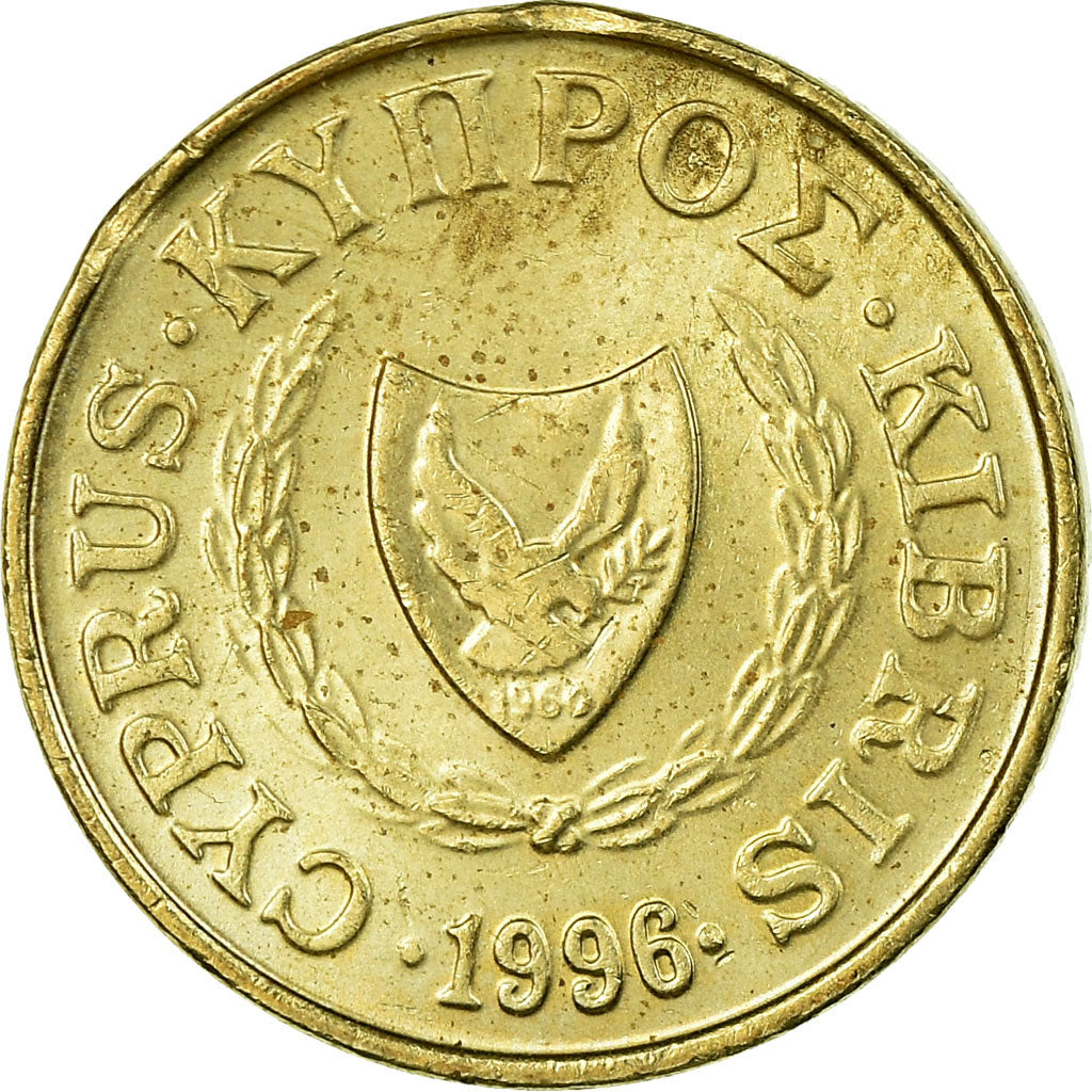 Moneta, Cypr, Cent, 1996, EF(40-45), Mosiądz niklowy, KM:53.3