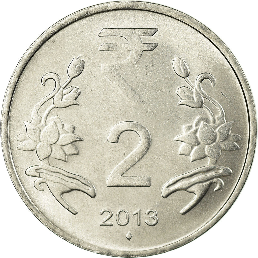 Coin, INDIA-REPUBLIC, 2 Rupees, 2013, EF(40-45), Stainless Steel