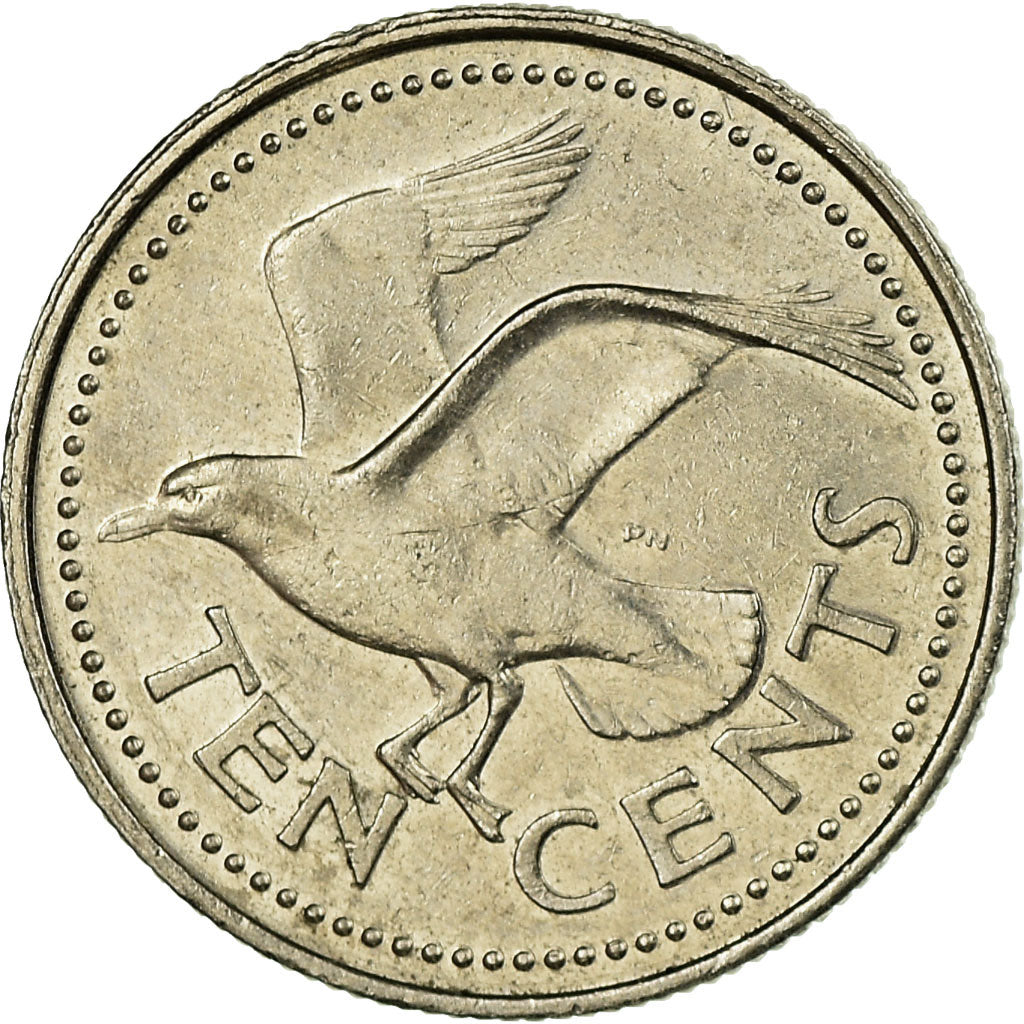 Coin, Barbados, 10 Cents, 1992, Franklin Mint, EF(40-45), Copper-nickel, KM:12
