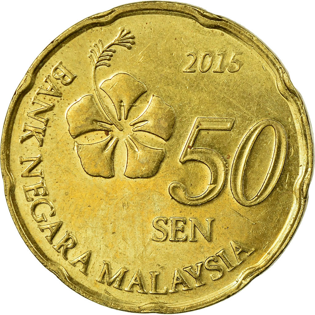 Coin, Malaysia, 50 Sen, 2015, EF(40-45), Nickel-brass