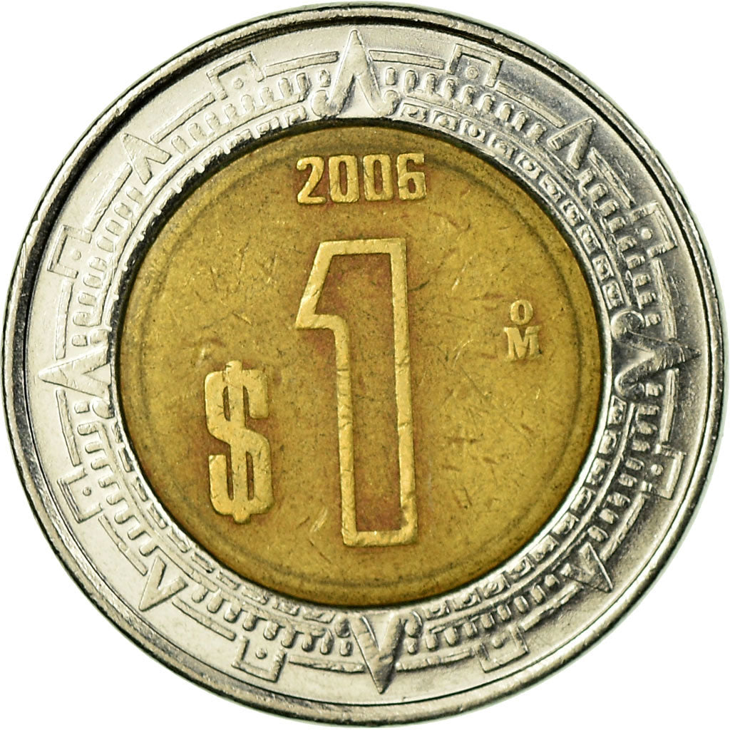 Coin, Mexico, Peso, 2006, Mexico City, EF(40-45), Bi-Metallic, KM:603