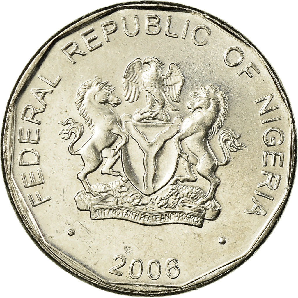 Monnaie, Nigéria, 50 Kobo, 2006, TTB, Nickel Clad Steel, KM:13.3