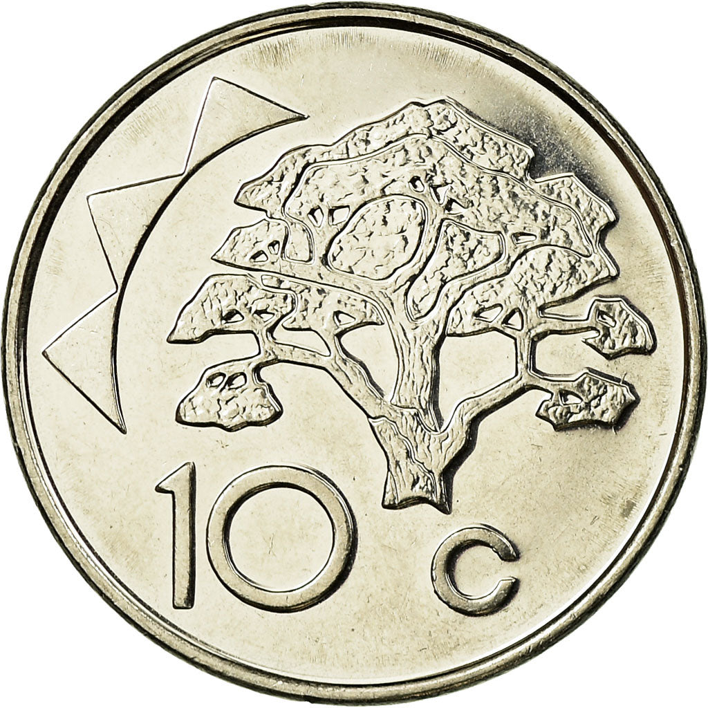 Coin, Namibia, 10 Cents, 2012, Vantaa, EF(40-45), Nickel plated steel, KM:2