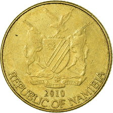 Moeda, Namíbia, Dollar, 2010, EF(40-45), Latão, KM:4