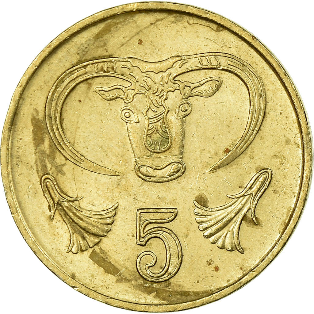 Moneta, Cypr, 5 Cents, 1998, EF(40-45), Mosiądz niklowy, KM:55.3