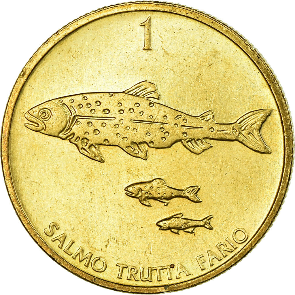 Coin, Slovenia, Tolar, 1997, EF(40-45), Nickel-brass, KM:4
