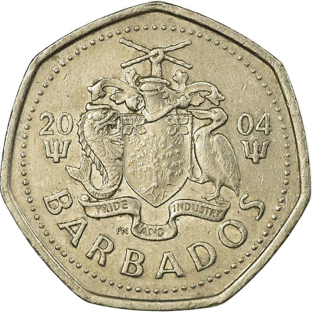 Moneta, Barbados, Dollar, 2004, BB, Rame-nichel, KM:14.2