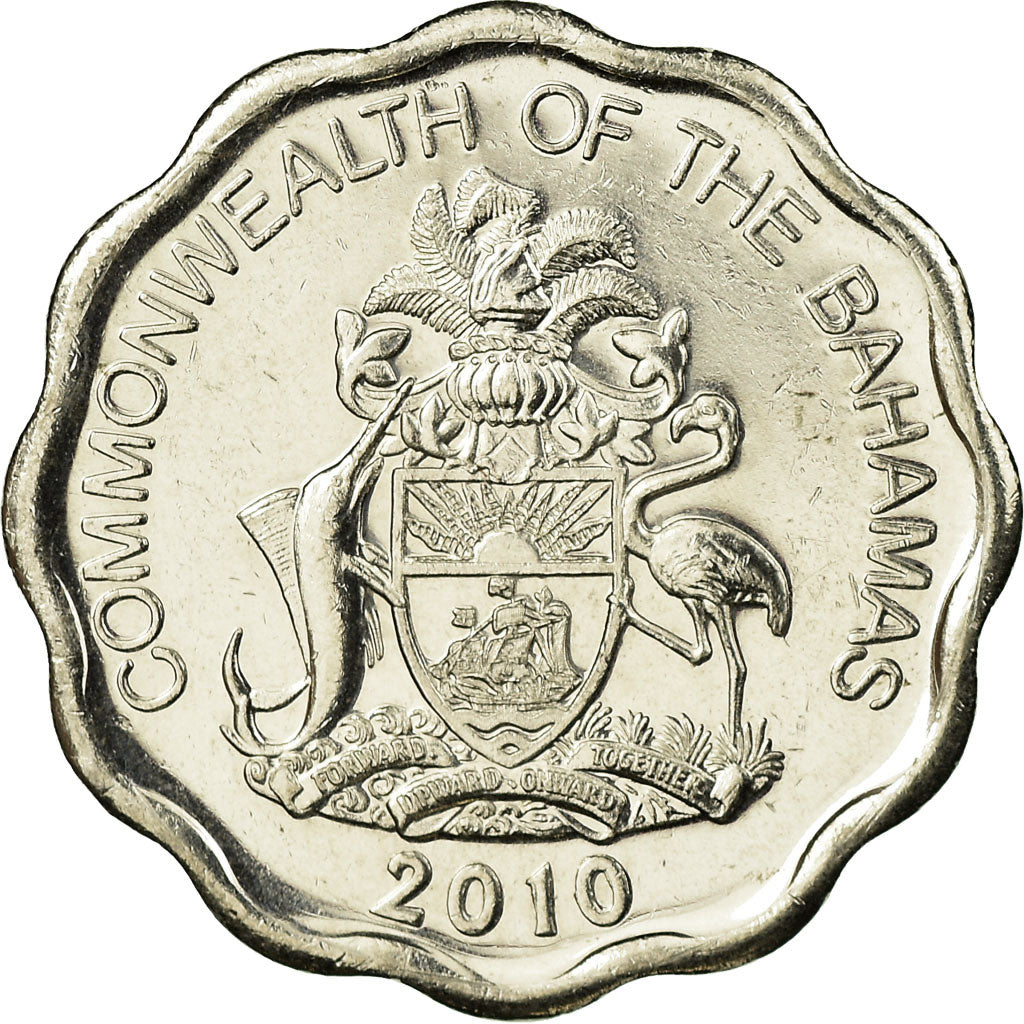Coin, Bahamas, 10 Cents, 2010, EF(40-45), Copper-nickel