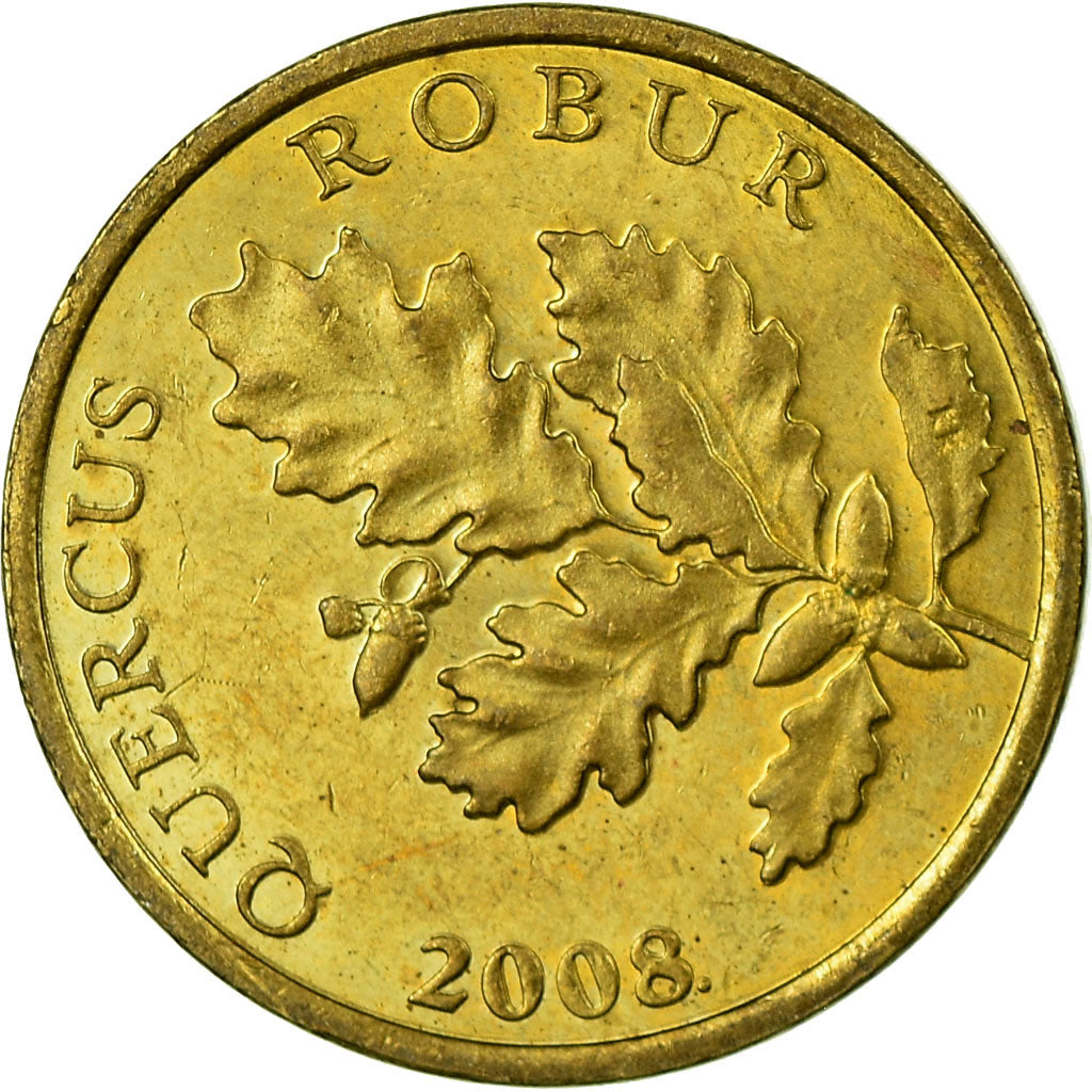 Coin, Croatia, 5 Lipa, 2008, EF(40-45), Brass plated steel, KM:15