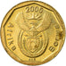 Moneda, Sudáfrica, 10 Cents, 2005, Pretoria, MBC, Bronce chapado en acero