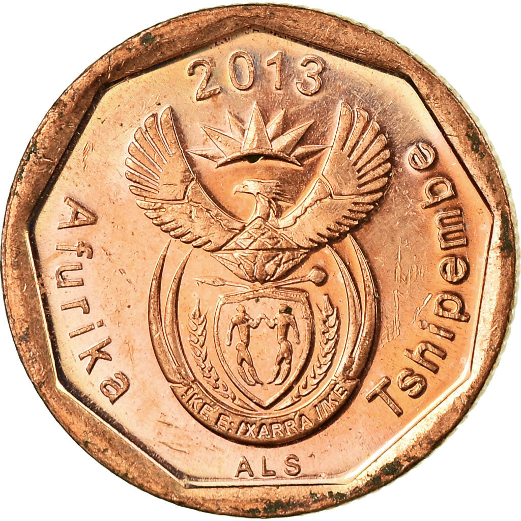 Coin, South Africa, 10 Cents, 2013, EF(40-45), Copper Plated Steel