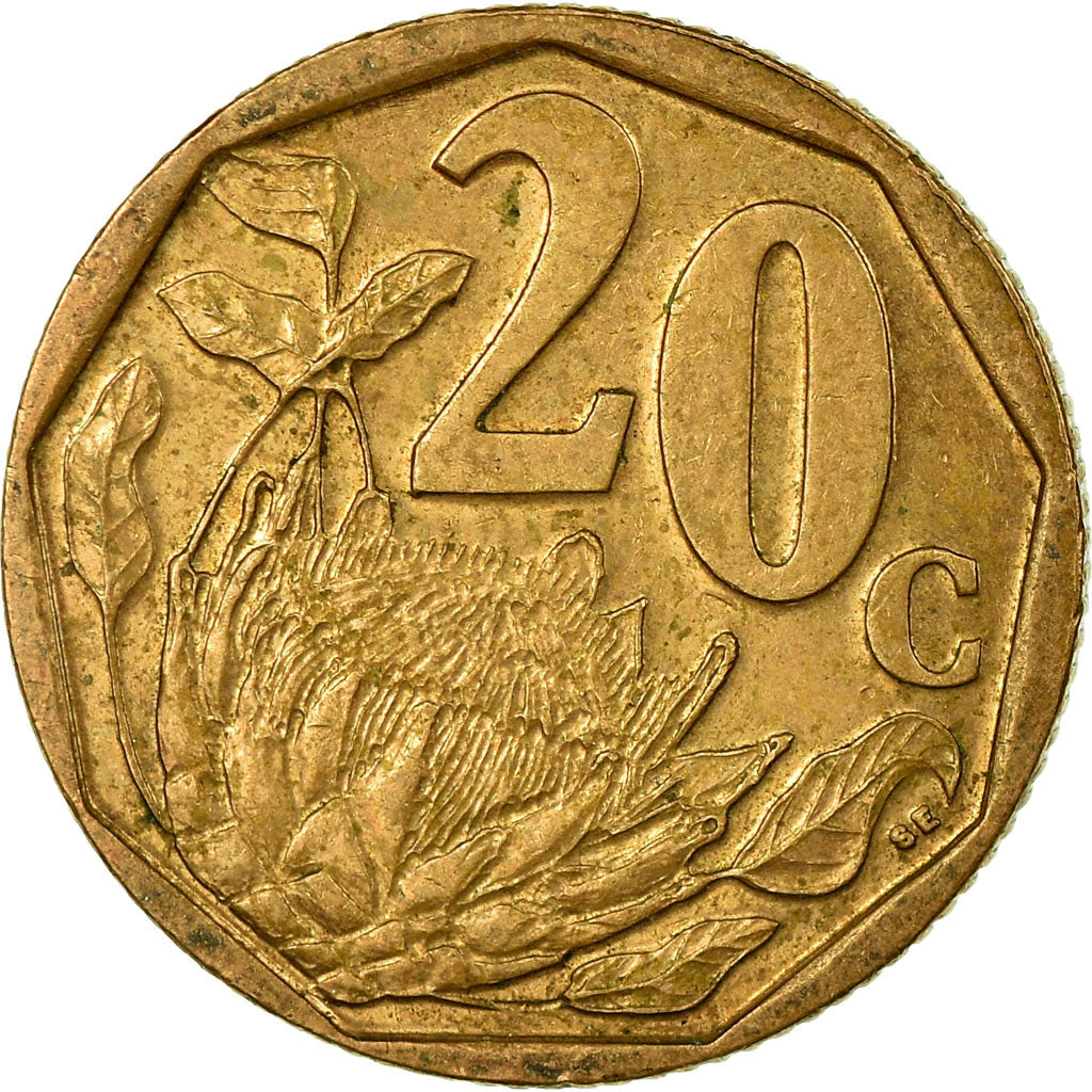 Monnaie, Afrique du Sud, 20 Cents, 2010, Pretoria, TTB, Bronze Plated Steel