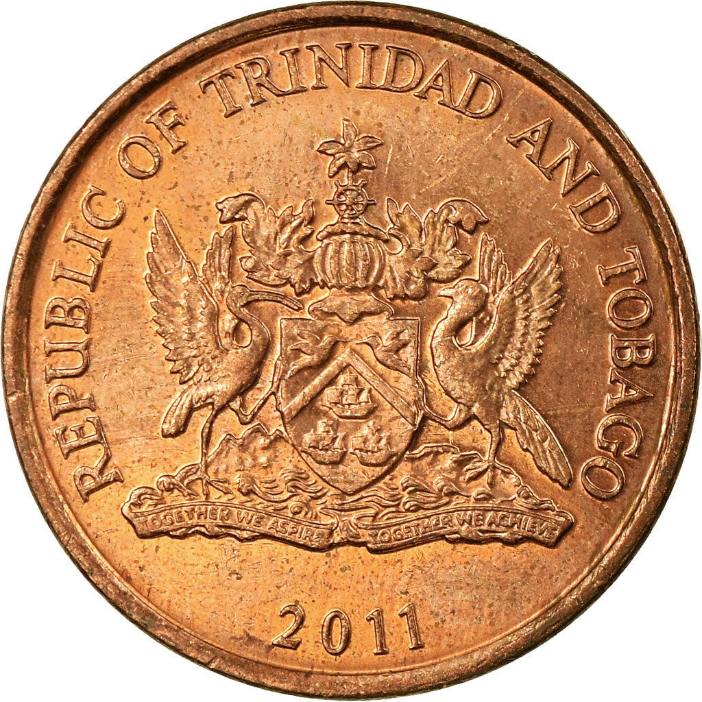 Moneda, TRINIDAD & TOBAGO, Cent, 2011, MBC, Bronce, KM:29