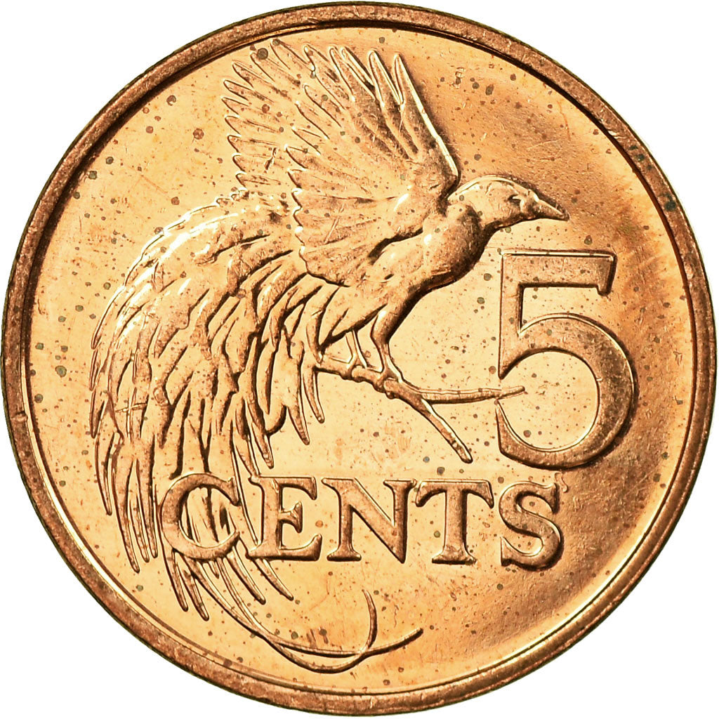 Coin, TRINIDAD & TOBAGO, 5 Cents, 2014, Franklin Mint, EF(40-45), Bronze