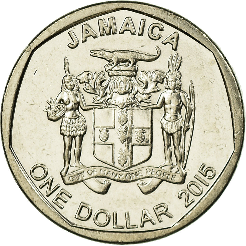 Coin, Jamaica, Dollar, 2015, EF(40-45), Nickel plated steel