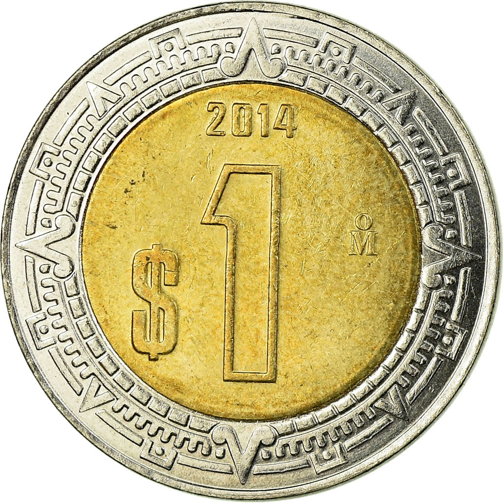 Moneta, Messico, Peso, 2014, BB, Bi-metallico