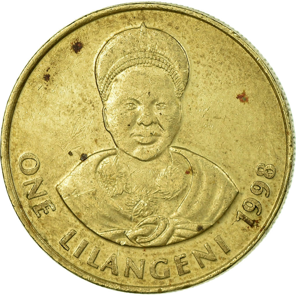 Coin, Swaziland, King Msawati III, Lilangeni, 1998, EF(40-45), Brass, KM:45