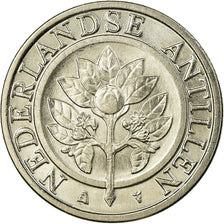 Coin, Netherlands Antilles, 25 Cents, 2014, AU(55-58), Nickel Bonded Steel
