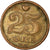 Munten, Denemarken, Margrethe II, 25 Öre, 1990, ZF, Bronze, KM:868.1