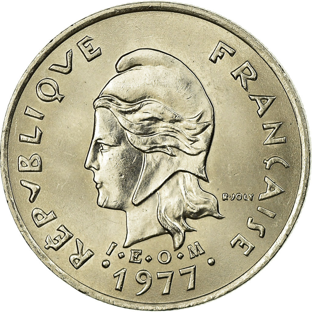 Coin, New Hebrides, 10 Francs, 1977, Paris, EF(40-45), Nickel, KM:2.2