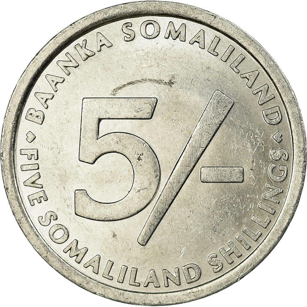 Coin, Somaliland, 5 Shillings, 2005, EF(40-45), Aluminum, KM:19