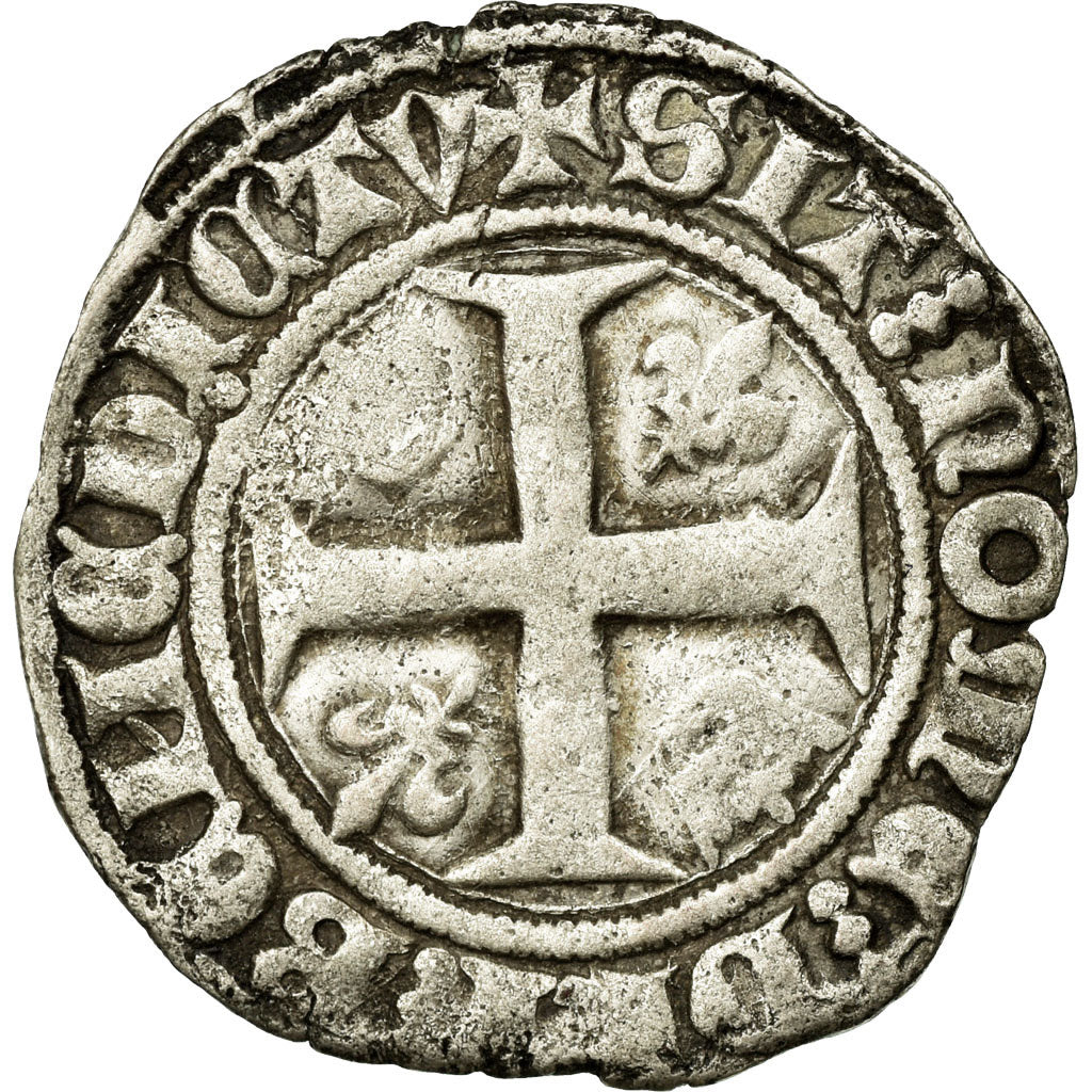 Coin, France, Blanc Guénar, Tournai, EF(40-45), Billon, Duplessy:377A