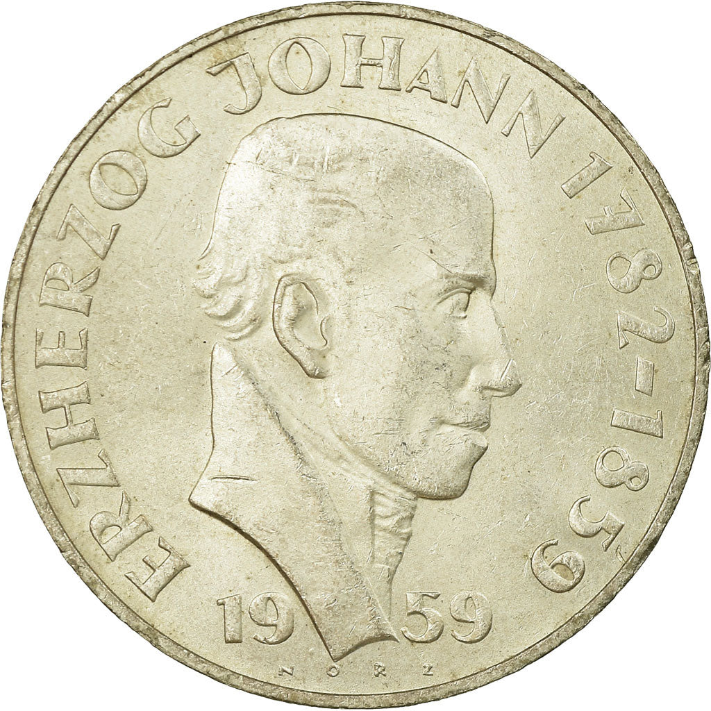 Coin, Austria, 25 Schilling, 1959, AU(55-58), Silver, KM:2887