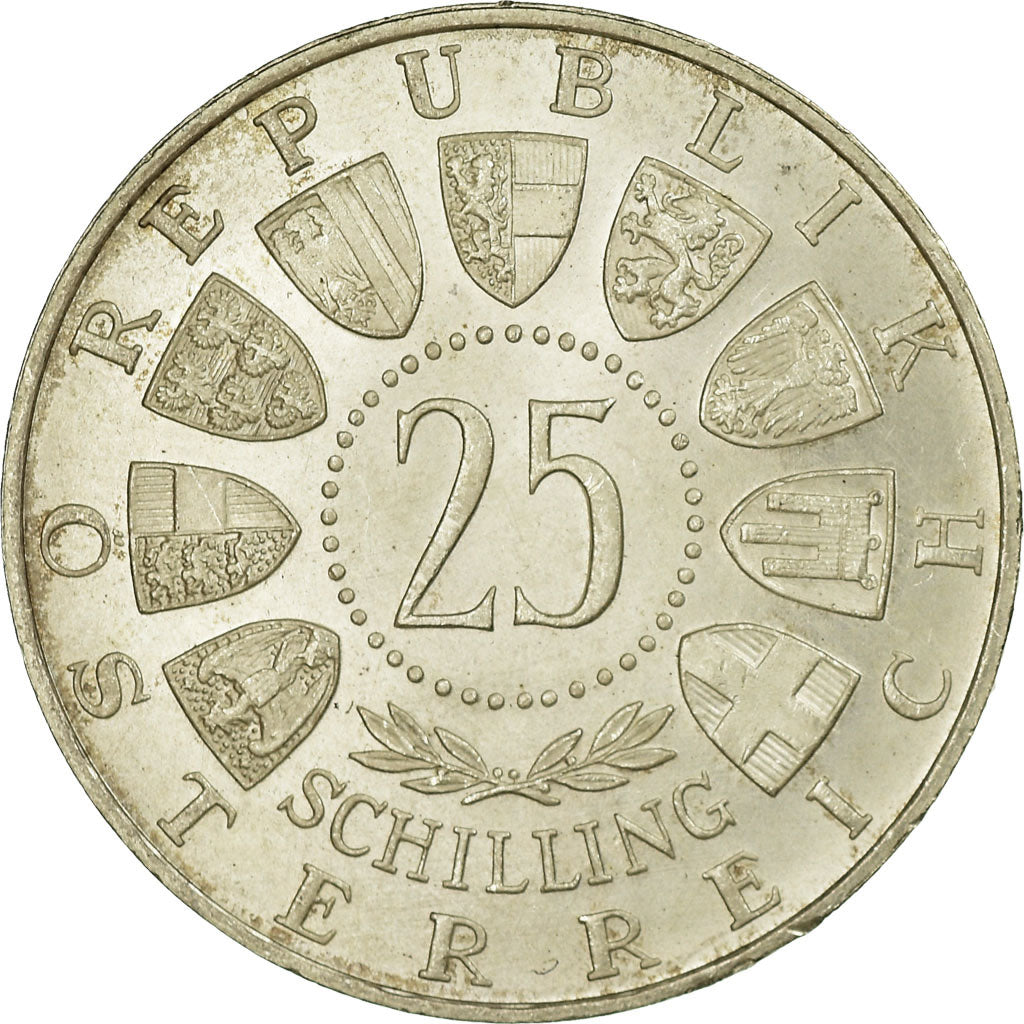 Coin, Austria, 25 Schilling, 1956, AU(55-58), Silver, KM:2881