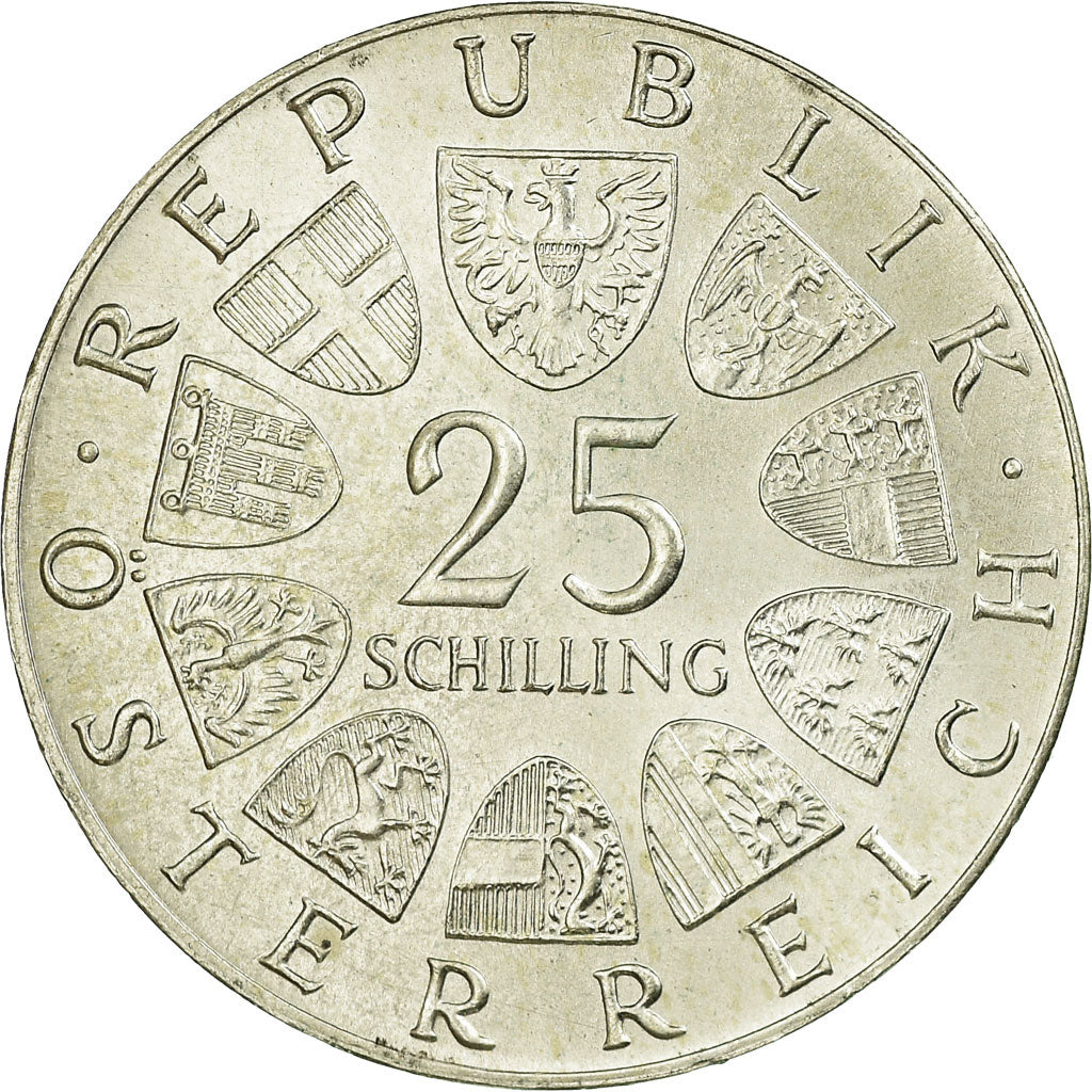 Coin, Austria, 25 Schilling, 1973, EF(40-45), Silver, KM:2915