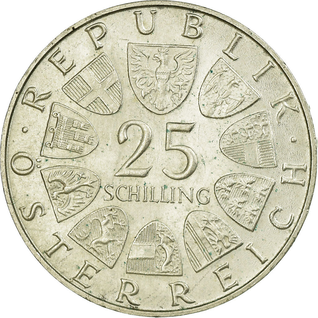 Coin, Austria, 25 Schilling, 1970, AU(55-58), Silver, KM:2907