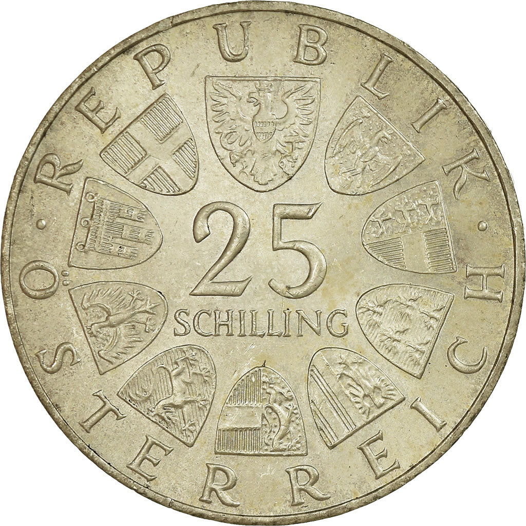 Coin, Austria, 25 Schilling, 1964, AU(55-58), Silver, KM:2895.1