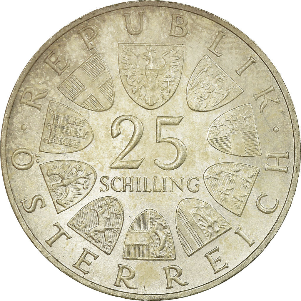 Coin, Austria, 25 Schilling, 1965, AU(55-58), Silver, KM:2897