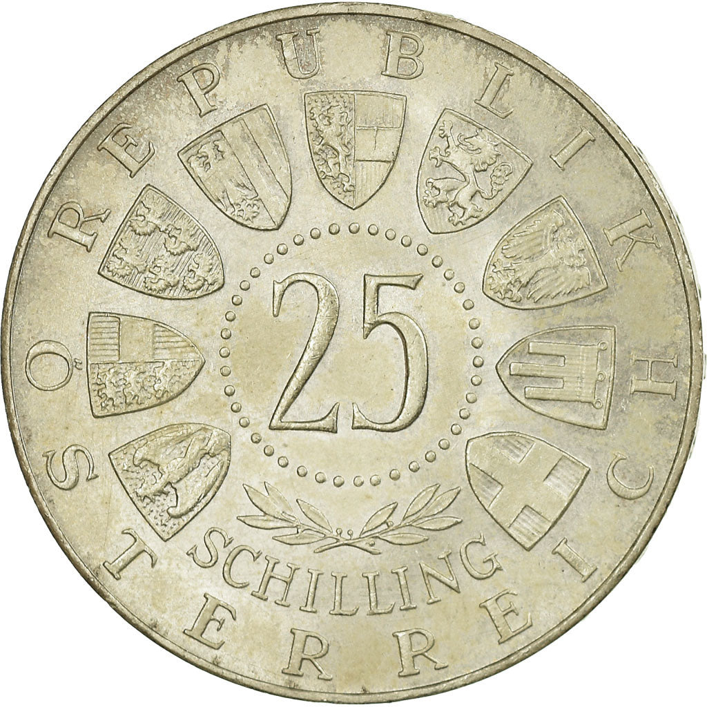 Coin, Austria, 25 Schilling, 1963, AU(55-58), Silver, KM:2893