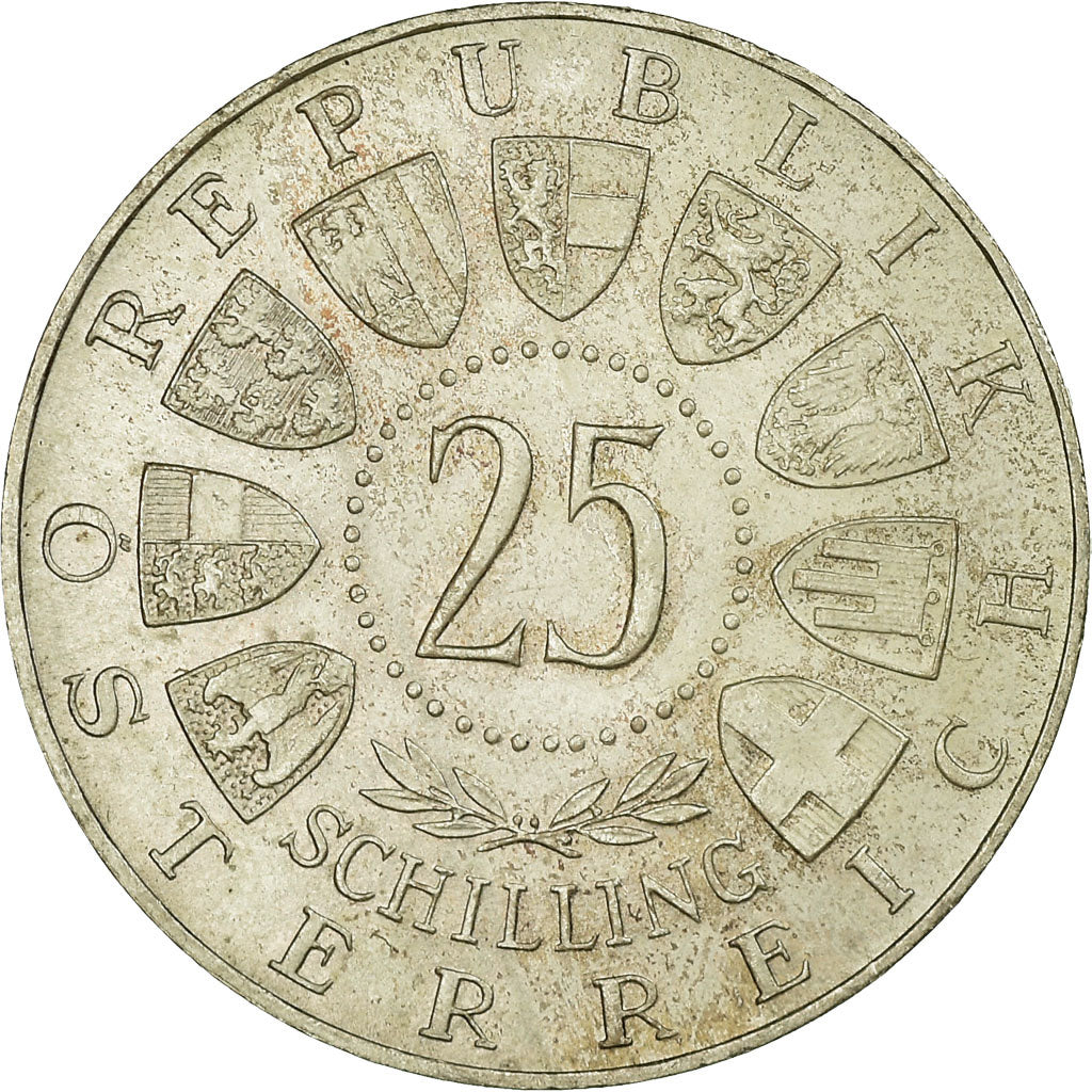Coin, Austria, 25 Schilling, 1962, EF(40-45), Silver, KM:2892